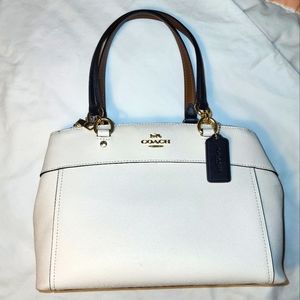 Coach Mini Brooke Bag | Off-White with Black/Brown accents